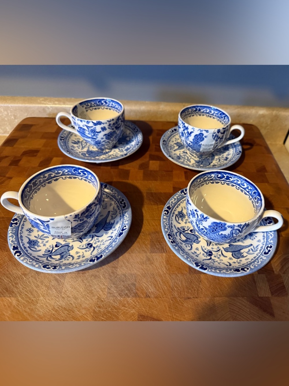 Blue Regal Peacock Teacup & Saucer